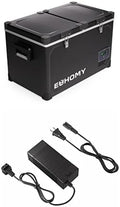 EUHOMY 12 Volt 69QT Electric Cooler Bundle with AC Power Cord for 12V Fridge Portable Freezer