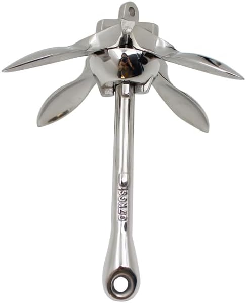 Generic Anchor Kit Compact Accessory for Canoe, Jon Boat, Jet Ski, Paddle Board, SUP | Folding Kayak Anchor 0.7/1.5 KG - (Specification: 1.5 KG)