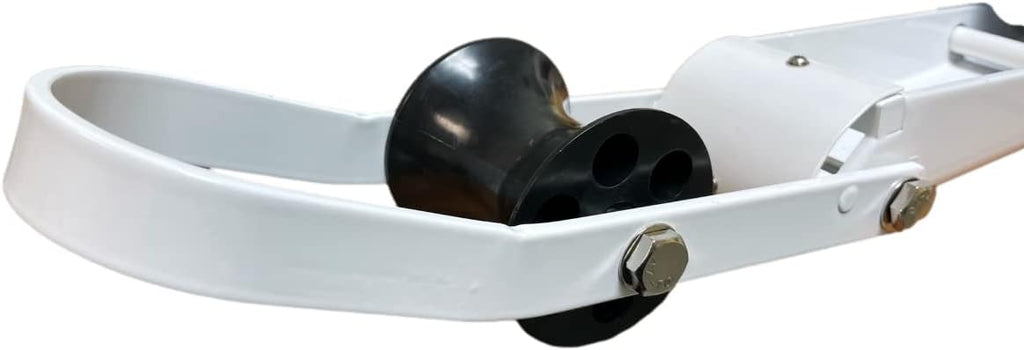 Pactrade Marine Boat White Electric Anchor Winch Up to 30lb (13.6kg) 12V 100ft Braided Blue Line 700lb (317.5kg) Break Strength Salt Water Power UP/Power Down Button Control