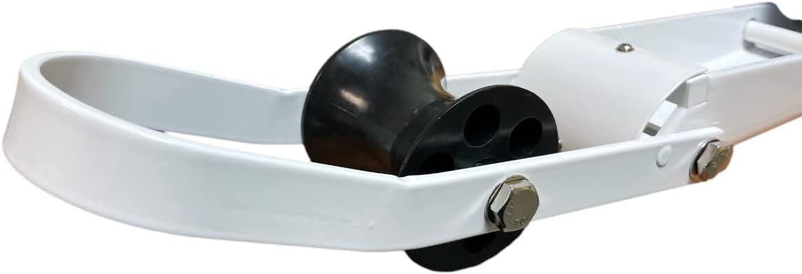 Pactrade Marine Boat White Electric Anchor Winch Up to 30lb (13.6kg) 12V 100ft Braided Blue Line 700lb (317.5kg) Break Strength Salt Water Power UP/Power Down Button Control