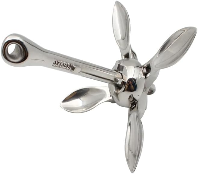 Generic Anchor Kit Compact Accessory for Canoe, Jon Boat, Jet Ski, Paddle Board, SUP | Folding Kayak Anchor 0.7/1.5 KG - (Specification: 1.5 KG)