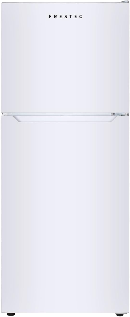 10.0 CU' Refrigerator with Freezer, Apartment Size Refrigerator Top Freezer, 2 Door Fridge with Adjustable Thermostat Control, Freestanding, Door Swing, White (FR 1002 WH)