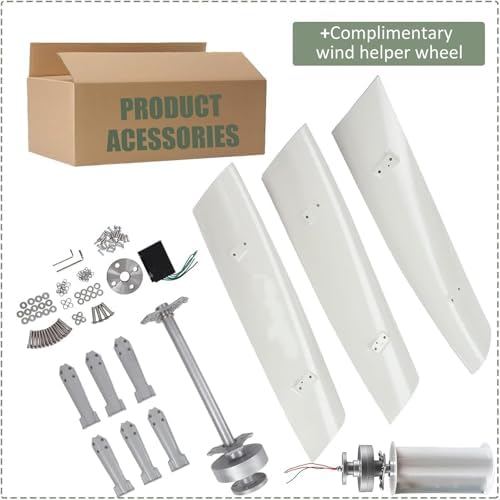 Upgraded 12000W Vertical Axis Wind Turbine Generator Kit, Silent Wind Power System for Home, RV & Marine, Includes Controller - Renewable Energy Solution
