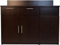 BREAKtime Breakroom Cabinet with Trash Bin Storage, Office Coffee Station Cabinet, Commercial-Grade, Fully Assembled, 54' W x 24' D x 36' H, Trash Bin Included, Appliances Not Included