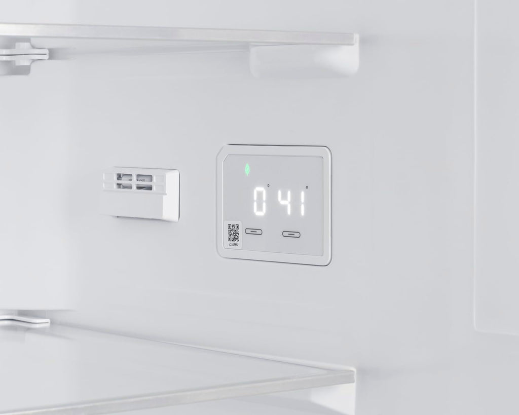 Summit 24' Bottom Freezer Refrigerator, Counter Depth Refrigerator- Freezer, Energy Star, White - FFBF121W (Right Hand Door)