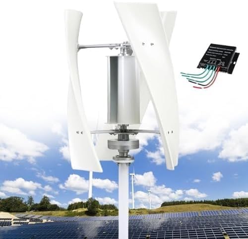Upgraded 12000W Vertical Axis Wind Turbine Generator Kit, Silent Wind Power System for Home, RV & Marine, Includes Controller - Renewable Energy Solution