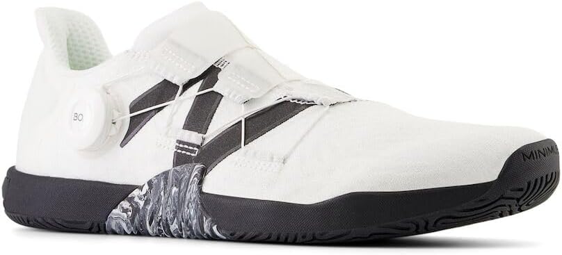 New Balance Men's Minimus TR V1 BOA Cross Trainer, White/Black, 8 W