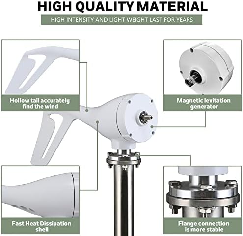 12000W 48V Portable Vertical Wind Turbine Generator Kit - Efficient 2M/S Start Wind Power System with Charge Controller for Off-Grid Energy Solutions