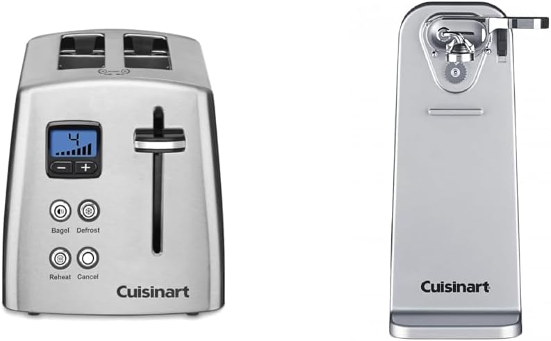Cuisinart 2-Slice Metal Toaster & Electric Can Opener Bundle - CPT-415P1 & CCO-55