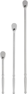 TEKTON 1/2 Inch Drive Non-Quick-Release Ratchet Set, 3-Piece (10-1/2, 18, 24 in.) | SRH92005