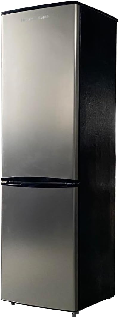 HAMILTON BEACH Cubic Foot Fridge with Bottom Mount Freezer, 9.2 cu. ft, Stainless