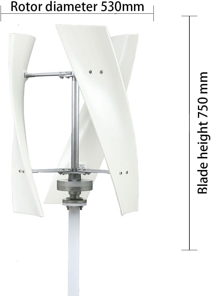 100W-3000W Vertical Wind Power Turbine Generator Kit White 3 Blade Wind Generator 12V 24V 48V 220V for Boats Terraces Cabins Charging (With Charge Controller),220v