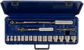 Wright Tool 423 1/2' Drive SAE 6-Point Standard & Deep Socket Set, 18-Piece, Sizes 3/8″–1-1/4″ | Includes Ratchet, Flex Handle & 5' Extension | Wright Drive® 2.0 Made in USA