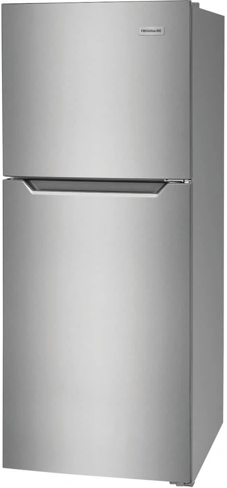 Frigidaire 11.6 Cu. Ft. Compact ADA Top Freezer Refrigerator in Brushed Steel with Electronic Control Panel, Reversible Door Swing, ENERGY STAR