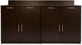 BREAKtime 2-Door Office Storage Cabinet for Breakroom, Commercial Coffee Station Cabinet, Fully Assembled, 72' W x 24' D x 36' H, Appliances Not Included