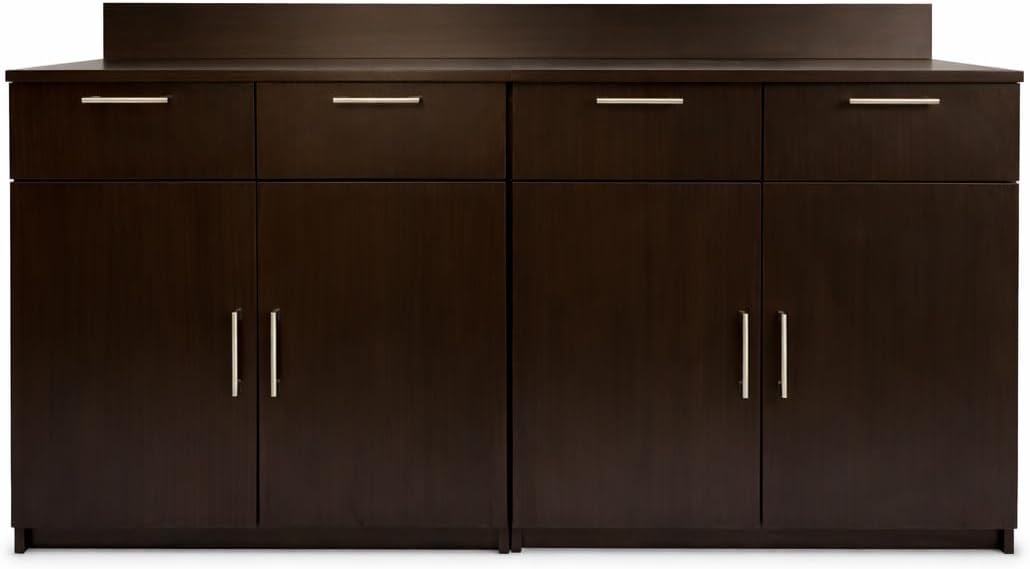 BREAKtime 2-Door Office Storage Cabinet for Breakroom, Commercial Coffee Station Cabinet, Fully Assembled, 72' W x 24' D x 36' H, Appliances Not Included