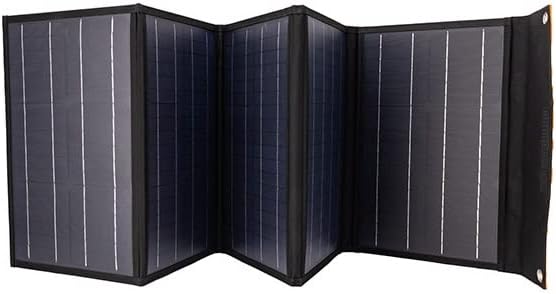 60W/80W/100W Portable Solar Panel(Dual 5v USB with 18v DC Output) Monocrystalline Solar Charger Foldable Solar Panel Bag for Laptop, Portable Generator, 12v Car, Boat, RV Battery etc.(80W)