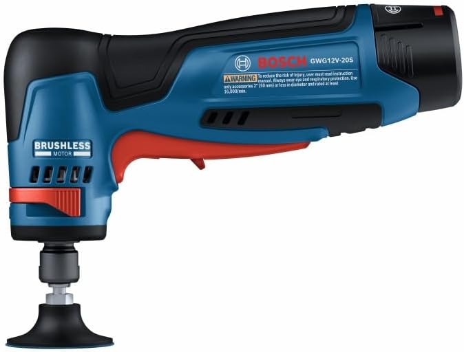 Bosch GWG12V-20SB23 12V Max Brushless 1/4 In. Right Angle Die Grinder Kit with (2) 3 Ah Batteries
