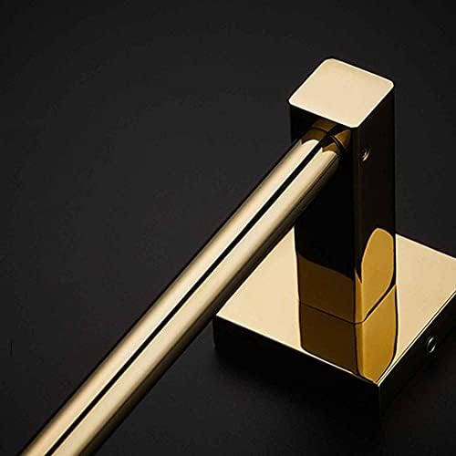 Towel Shelf Wall Mounted Towel Rack No Drilling Towel Ring Copper Wall Mounted Adhesive for Bathroom-Golden B