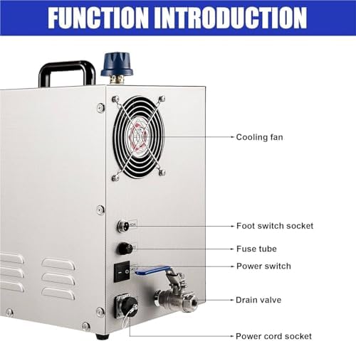 Professional Jewelry Steam Cleaner 1300W/2600W with Foot Switch, 3L Gem Washer for Home & Industrial Use - Powerful Cleaning Machine for Diamonds, Gold & Silver Jewelry