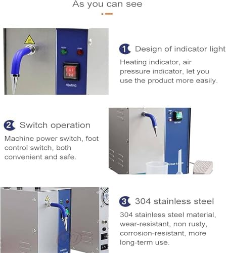 Professional Jewelry Steam Cleaner 1300W/2600W with Foot Switch, 3L Gem Washer for Home & Industrial Use - Powerful Cleaning Machine for Diamonds, Gold & Silver Jewelry