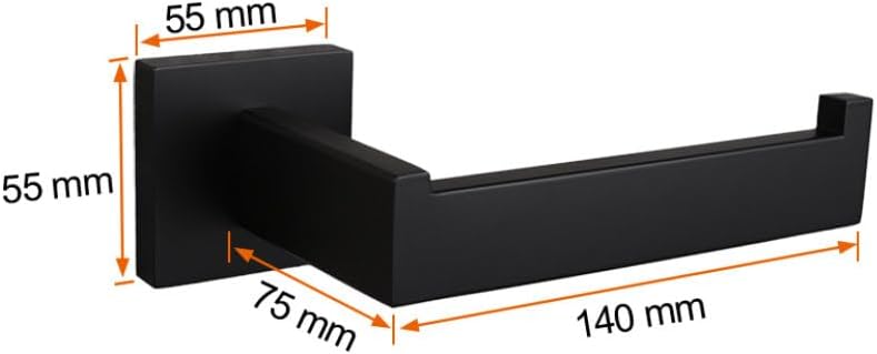 Matte Black Bathroom Hardware Accessories Towel Bar, Towel Ring, Toilet Paper Holder, Robe Hook, Hand Towel Holder,4 Pieces Set 2 Hook,As Shown