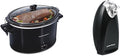 Hamilton Beach Slow Cooker, Extra Large 10 Quart, Stay or Go Portable With Lid Lock, Dishwasher Safe & Electric Automatic Can Opener with Auto Shutoff, Knife Sharpener, Cord Storage