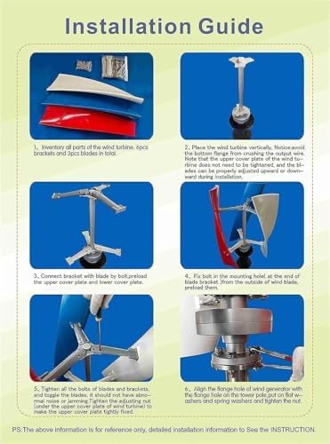 Upgraded 12000W Vertical Axis Wind Turbine Generator Kit - Quiet Wind Power Solution for Home, RV, Marine - Includes Controller, 12V Windmill System