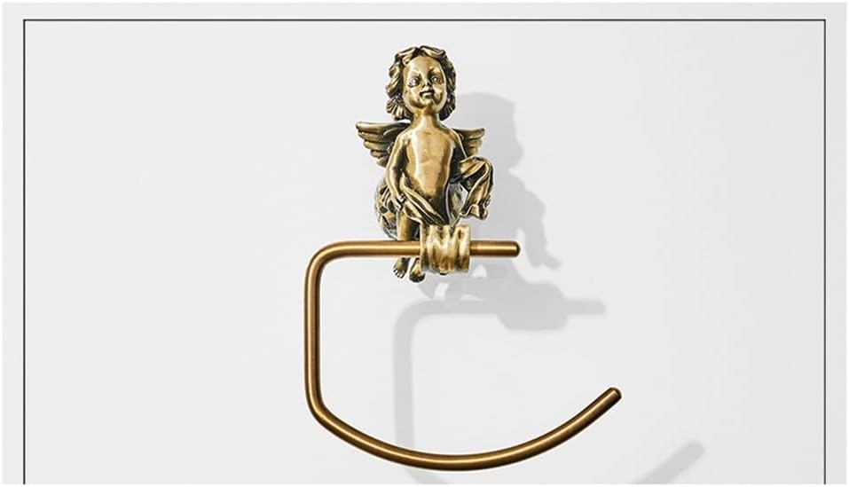 Bronze Color Classic Angel Towel Ring Home Deco Premium Brass Gold Towel Holder for Bathroom Wall Towel Rack,Bronze,1