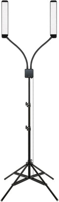 GLAMCOR Elite X Portable LED Lighting Kit for Eyelash Extension, Esthetician, Makeup, Filming & Photography | 5600K Five-Stage Dimming Daylight, with Travel Bag & Tripod (Black)