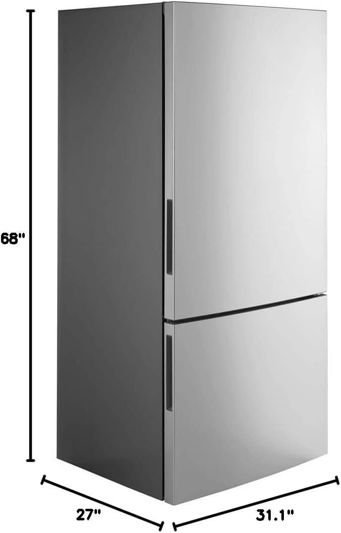 GE Appliances 17.7 cu. ft. Bottom Freezer Refrigerator in Fingerprint Resistant Stainless Steel, Counter Depth
