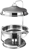 Stainless Steel Chafing Dish Buffet Set Portable Round Buffet Chafer Servers and Food Warmers with Top Lid(Silver,4.5L)