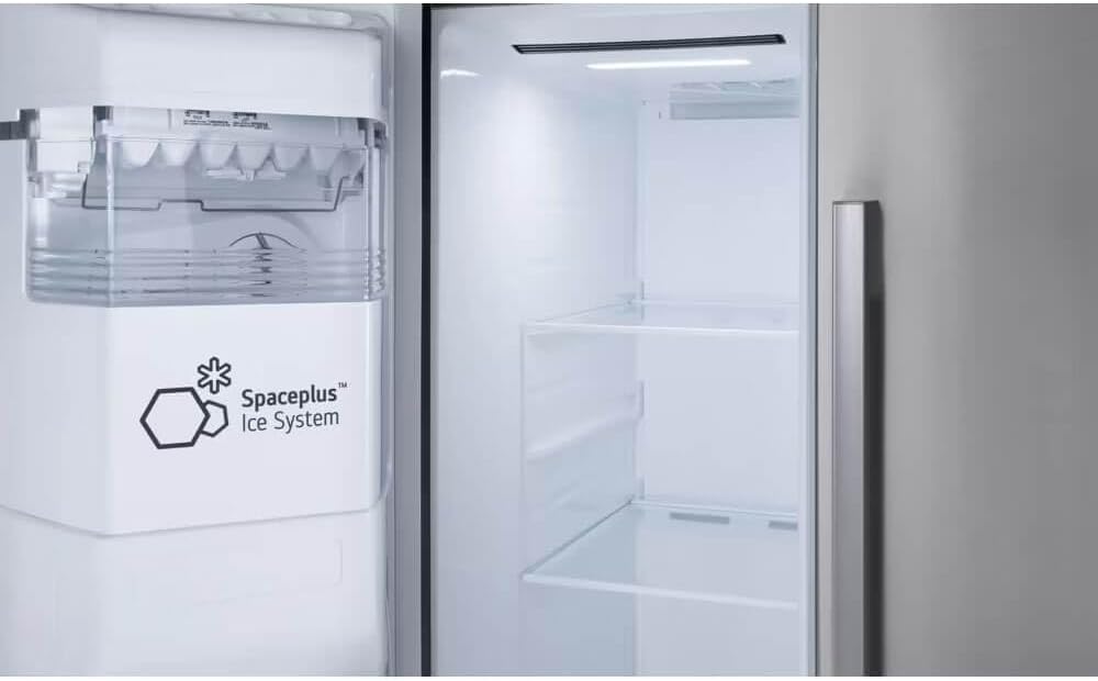 LG 27 cu. ft. Side-by-Side Standard Depth Slim in Door Ice and Water Dispenser in PrintProof Stainless Steel Wi-Fi Enabled LS27T3230S