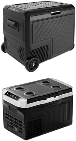EUHOMY 12 Volt Car Refrigerators - 49 QT and 22 QT Portable Freezers, Electric Coolers with Dual Zone, Fridge and Freezer for Camping, Travel, Truck