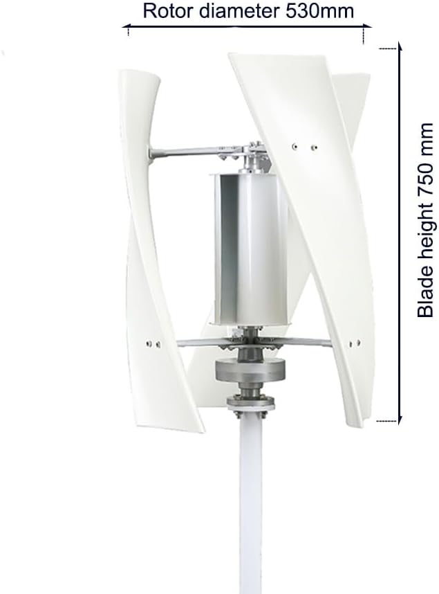 Noiseless Wind Turbine Generator Kit 3000W 12V 24V 48V Portable Wind Power Turbine Generator Kit 3 Blade +Controller Suitable for Patio Outdoor,12v