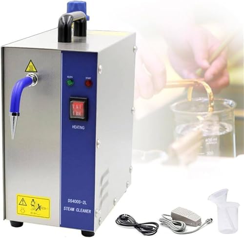 Professional Jewelry Steam Cleaner 1300W/2600W with Foot Switch, 3L Gem Washer for Home & Industrial Use - Powerful Cleaning Machine for Diamonds, Gold & Silver Jewelry