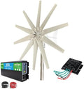 12000W 48V Portable Vertical Wind Turbine Generator Kit - Efficient Start at 2M/S Wind Speed, Includes Charge Controller for Renewable Energy Solutions