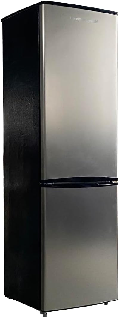 HAMILTON BEACH Cubic Foot Fridge with Bottom Mount Freezer, 9.2 cu. ft, Stainless