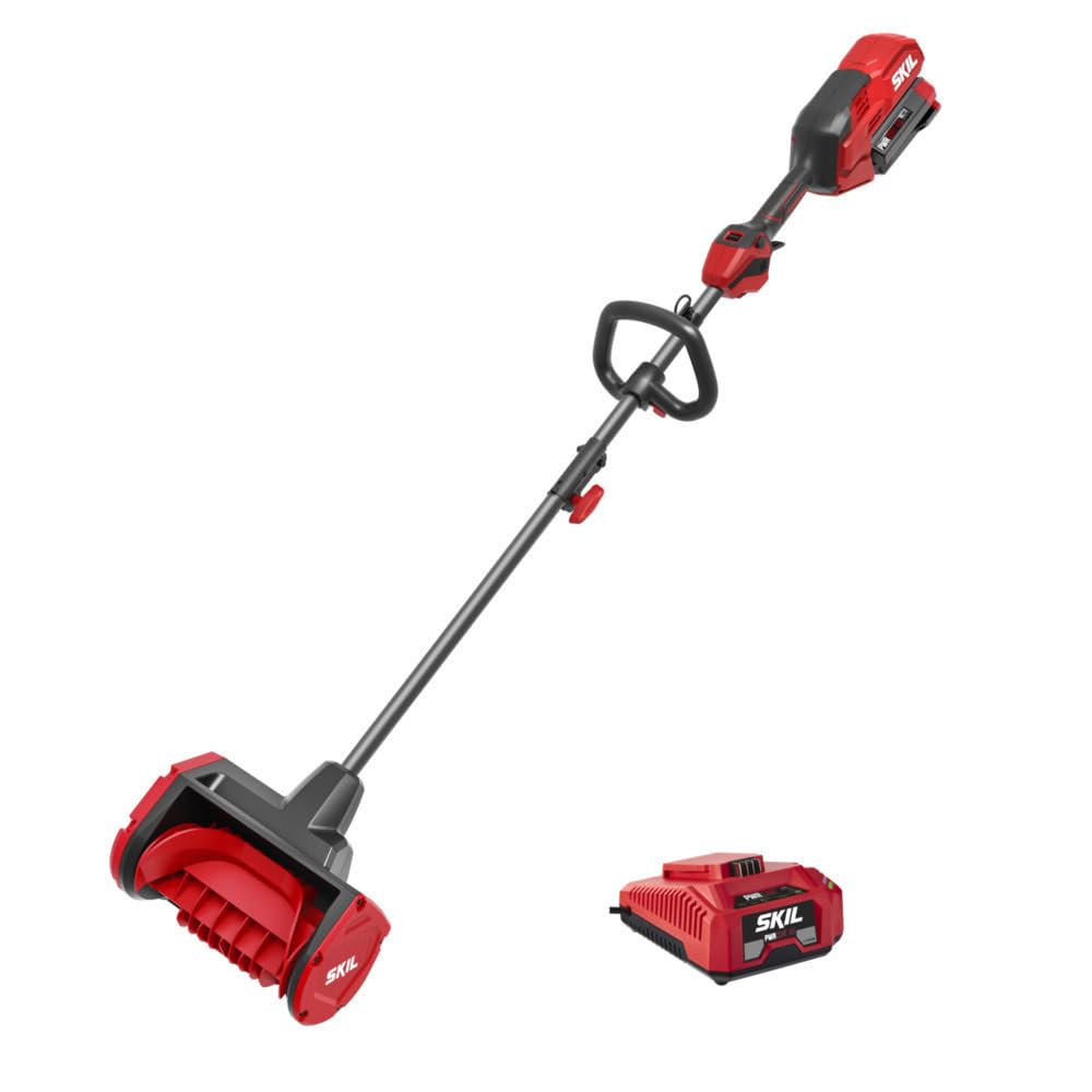 SKIL PWR CORE 40 Brushless 40V Multi-Head System, 12-Inch Snow Shovel Kit, 20'ft Throwing Distance, Includes 4.0Ah Battery and Charger - PSS1200C-10