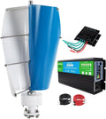 3000W No Noise Vertical Spiral Wind Generator Set 2 Blades with Mppt Controller 12V 24V 48V 220V Home Windmill Generator for Home, Camping & Street Lighting,12v