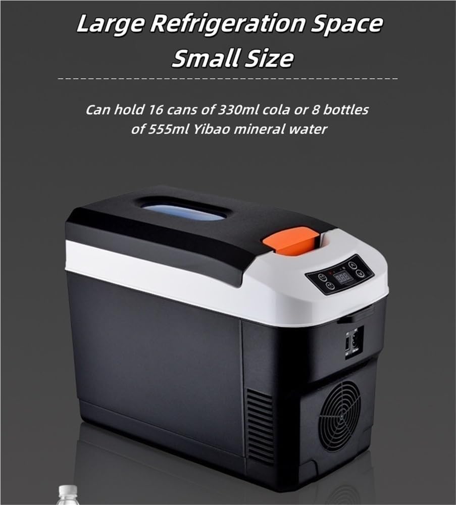 Plug in Coolers for Vehicles, 10L Car Refrigerator, Portable Freezer with Cooling and Heating Functions, Suitable for Outdoor, Car and Travel(Black)