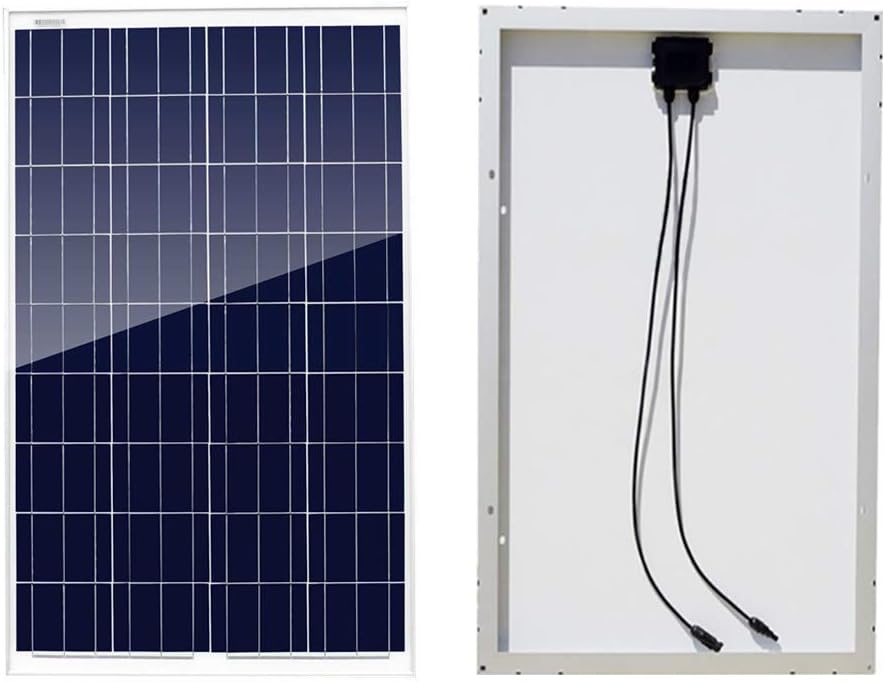 600 Watt 12V 24V Solar Panel Kit for Caravan,6pcs 100W Polycrystalline PV Panel with 60A LCD Charge Controller + Accessory