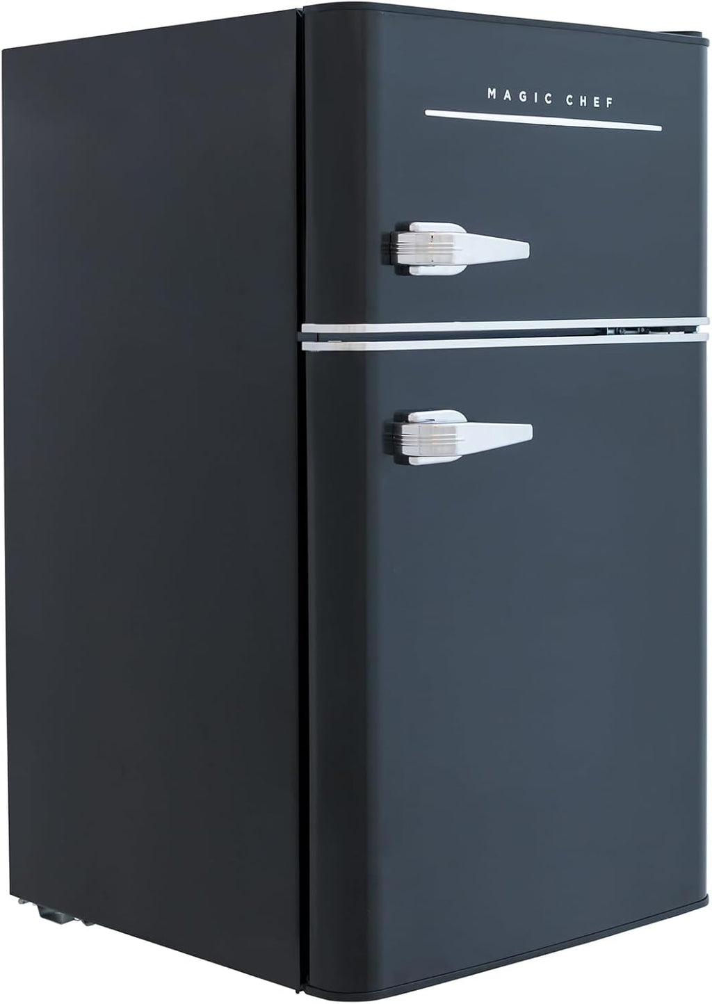 Magic Chef Retro Mini Refrigerator 3.2 cu. ft. 2-Door Fridge in Black