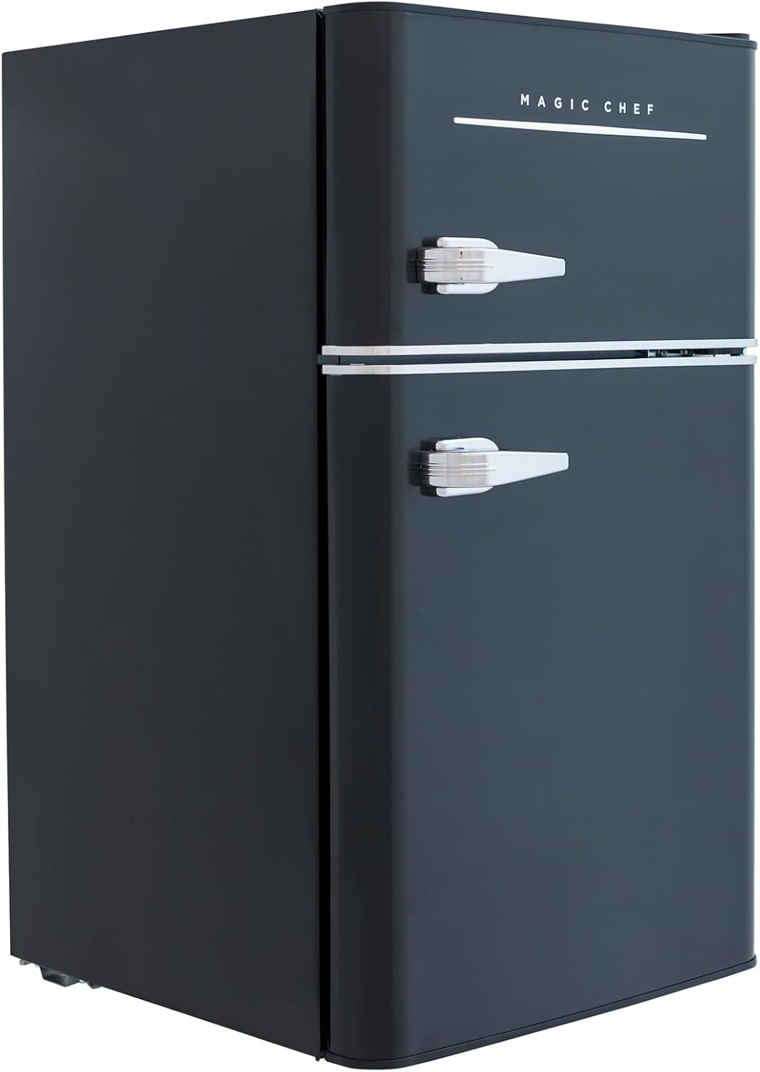Magic Chef Retro Mini Refrigerator 3.2 cu. ft. 2-Door Fridge in Black