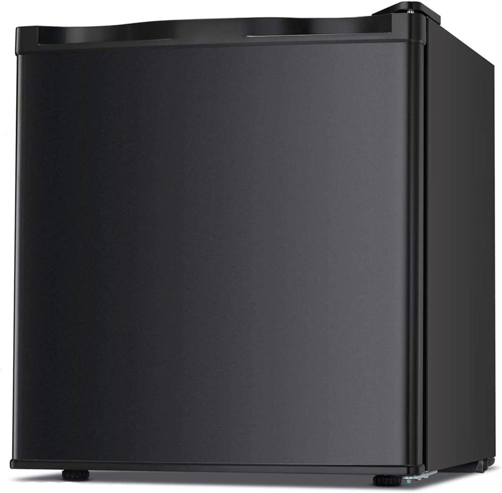 Antarctic Star Upright Freezer 1.1 Cu.ft, Compact Mini Freezer with Reversible Single Door, Temperature Control, Removable Shelves, Small freezer Stainless Steel for Dorms Home Office, Black