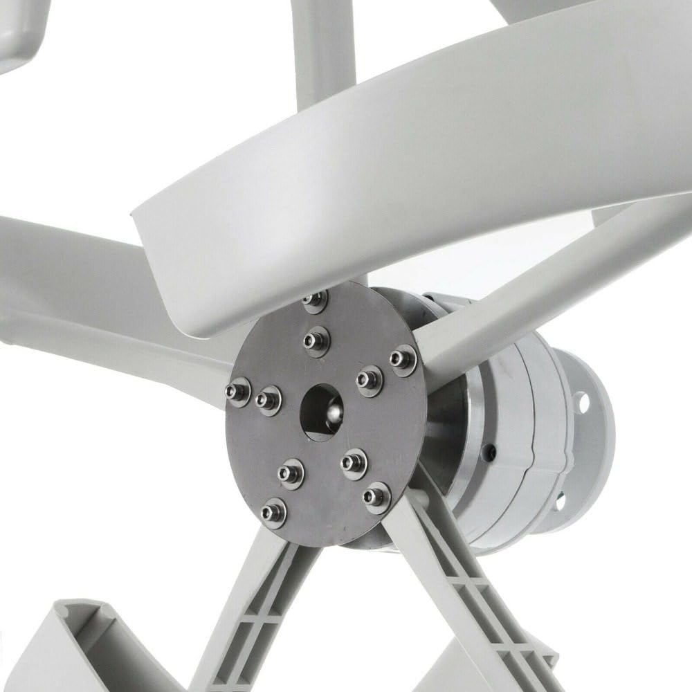 Wind Turbine 400W 600W 800W 1000W 1200W 12V 24V Wind Turbine Generator White Lantern Vertical Axis Garden Boat Wind Generator 5 Leaves Wind Turbine Kit with Controller,24V-600W