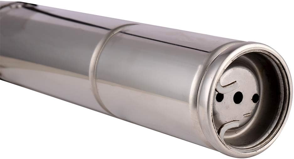 3.5 Inch Tube Stainless Steel Deep Well Pump 1HP Submersible Screw Well Pump 220-240V/60Hz Well Water Pump Max.Head 100m/328ft Flow 8GPM 90mm Well Pump for Home and Industrial Garden Agricultural