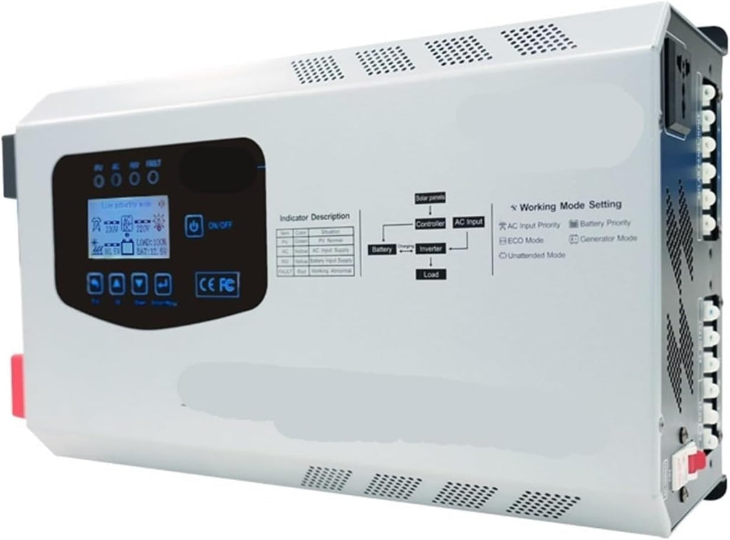 Off-Grid Reverse Control Inverter 1000W-3000W Built-in Solar Controller 12V24V to 220V(1500W-24V-60A)