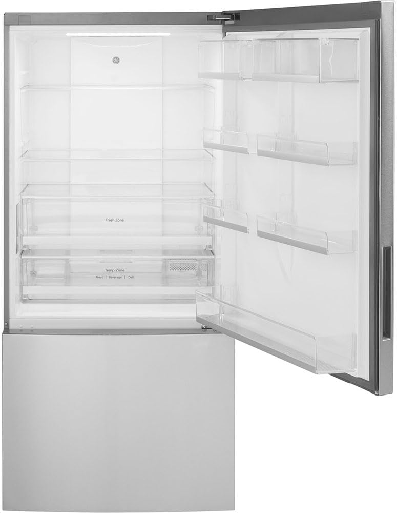 GE Appliances 17.7 cu. ft. Bottom Freezer Refrigerator in Fingerprint Resistant Stainless Steel, Counter Depth