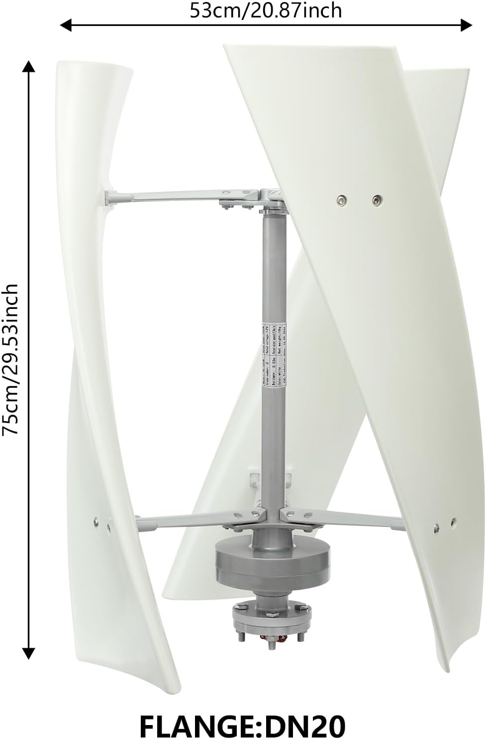 Wind Turbine Generator, 12V 100W Wind Turbine Kit, Automatic Braking Wind Power Generator with Controller & 3 Blades, Wind Power Generator Permanent Magnet Generator for Boats,Gazebos,Home,Streetlight